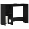 Biurko Czarny Dąb 102,5 x 35 x 75 cm Materiał drewnopochodny