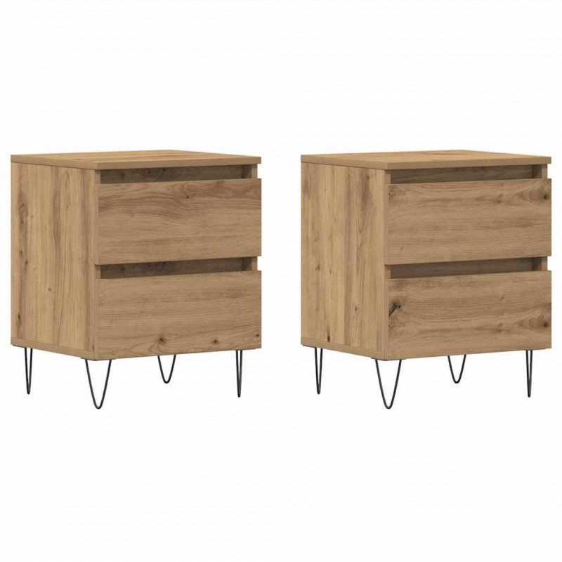 Szafka Nocna z szufladą 2 pcs dąb artisan 40 x 35 x 50 cm