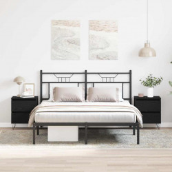 Szafka Nocna z szufladą 2 pcs Czarny dąb 40 x 35 x 50 cm