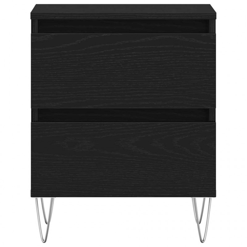 Szafka Nocna z szufladą 2 pcs Czarny dąb 40 x 35 x 50 cm