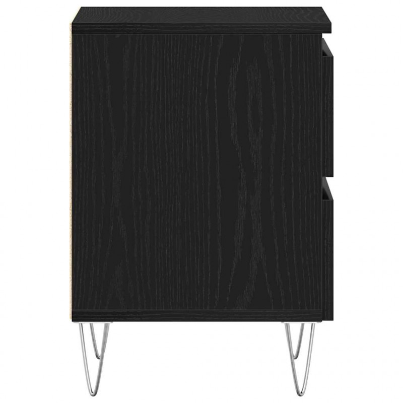 Szafka Nocna z szufladą 2 pcs Czarny dąb 40 x 35 x 50 cm