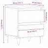 Szafka Nocna z szufladą 2 pcs Czarny dąb 40 x 35 x 50 cm