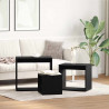 Stolik Nesting 3 pcs Czarny Dąb Materiał drewnopochodny
