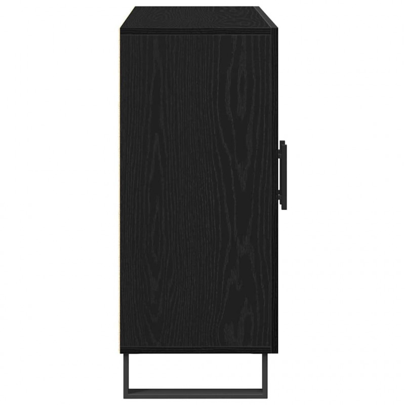 Bufet Czarny Dąb 90 x 34 x 80 cm Materiał drewnopochodny