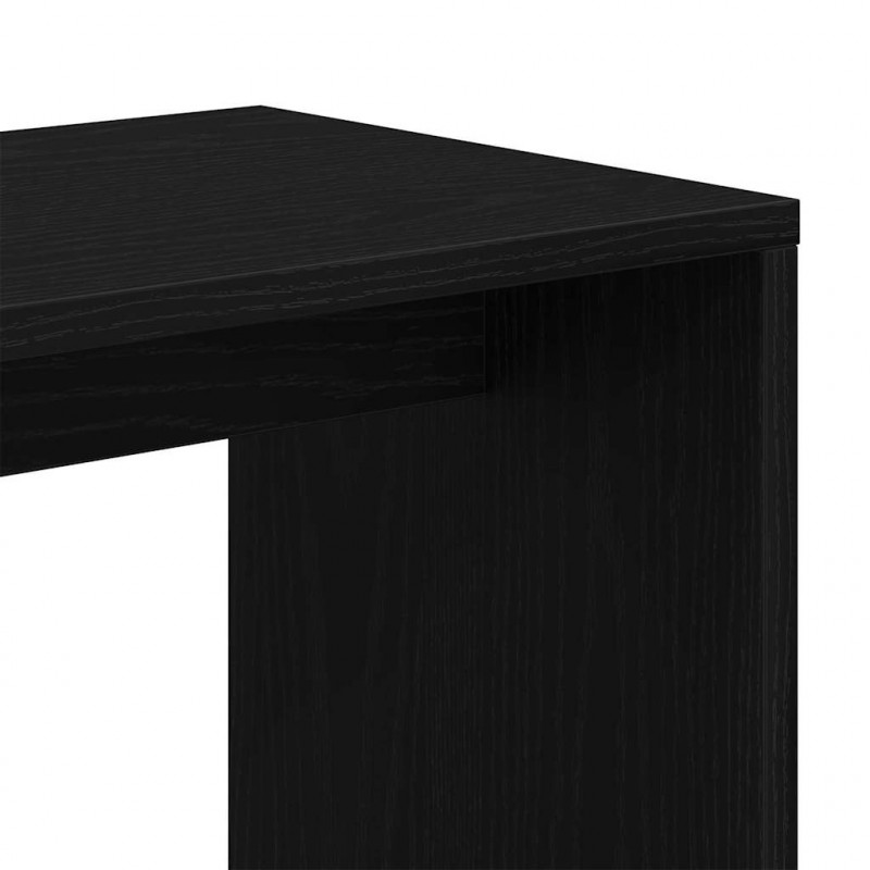 Stolik Nesting 3 pcs Czarny Dąb Materiał drewnopochodny
