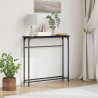 Konsola Czarny Dąb 75 x 19,5 x 75 cm Materiał drewnopochodny