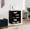 Szafka na buty z półką Czarny Dąb 60 x 35 x 70 cm