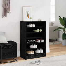 Szafka na buty z półką Czarny Dąb 60 x 35 x 92 cm