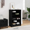 Szafka na buty z półką Czarny Dąb 60 x 35 x 92 cm