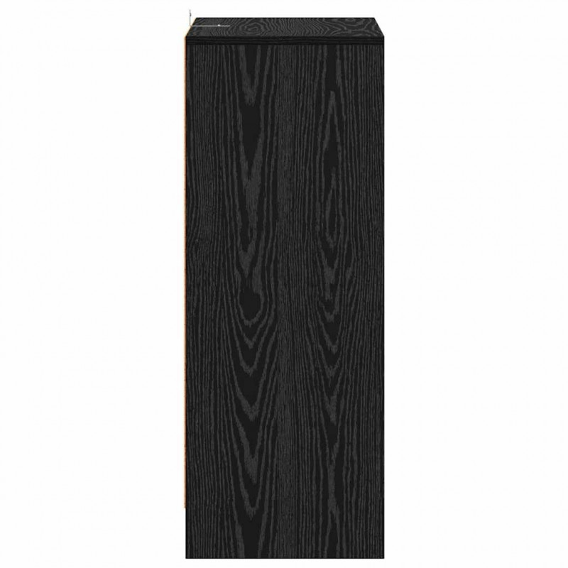 Szafka na buty z półką Czarny Dąb 60 x 35 x 92 cm