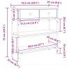 Konsola Czarny Dąb 72,5 x 25 x 75 cm Materiał drewnopochodny
