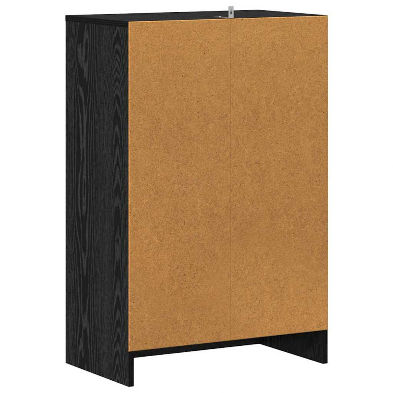 Szafka na buty z półką Czarny Dąb 60 x 35 x 92 cm