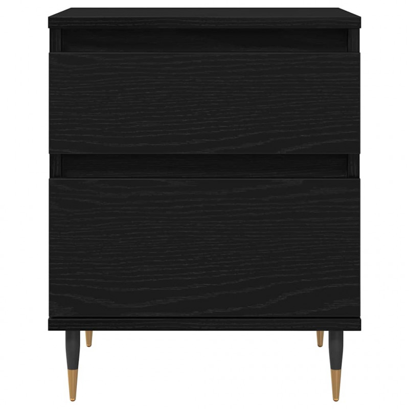 Szafka Nocna Czarny Dąb 40 x 35 x 50 cm Materiał drewnopochodny