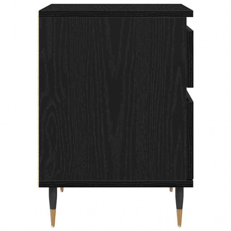 Szafka Nocna Czarny Dąb 40 x 35 x 50 cm Materiał drewnopochodny