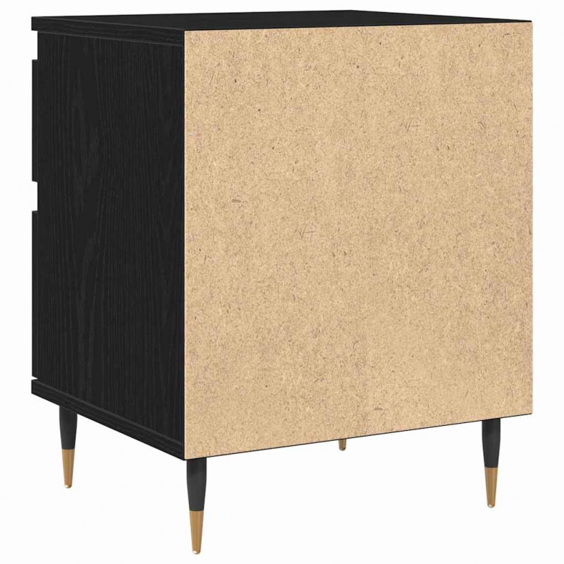 Szafka Nocna Czarny Dąb 40 x 35 x 50 cm Materiał drewnopochodny