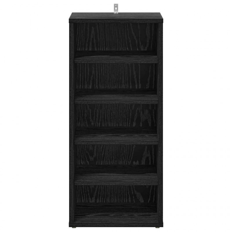Szafka na buty z półką 2 pcs Czarny Dąb 32 x 35 x 70 cm