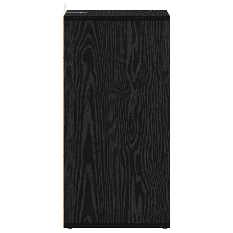 Szafka na buty z półką 2 pcs Czarny Dąb 32 x 35 x 70 cm