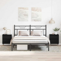Szafka Nocna z szufladą 2 pcs Czarny Dąb 40 x 35 x 50 cm