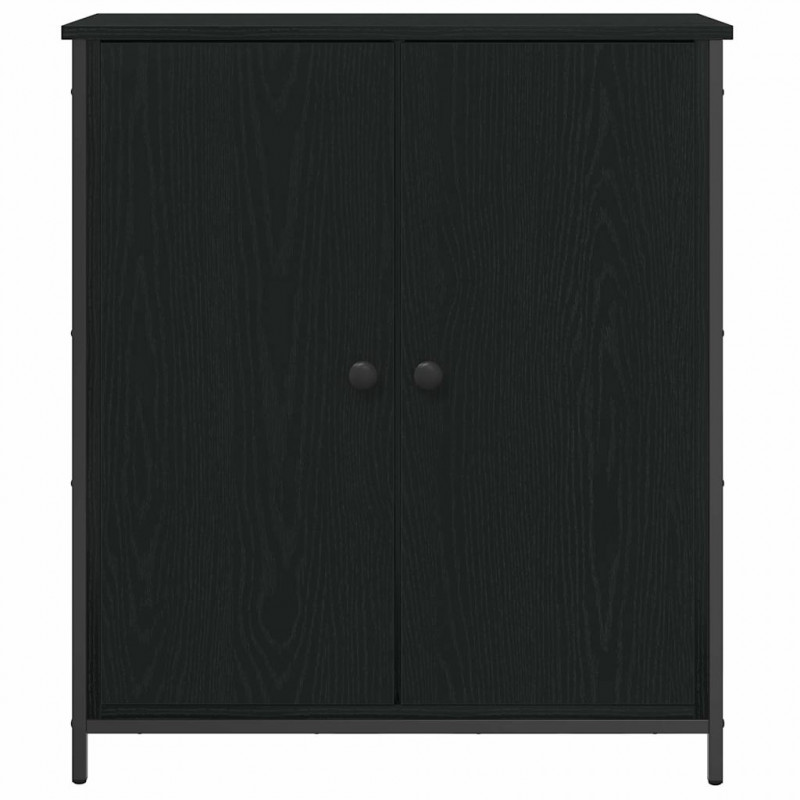 Bufet Czarny Dąb 70 x 30 x 80 cm Materiał drewnopochodny