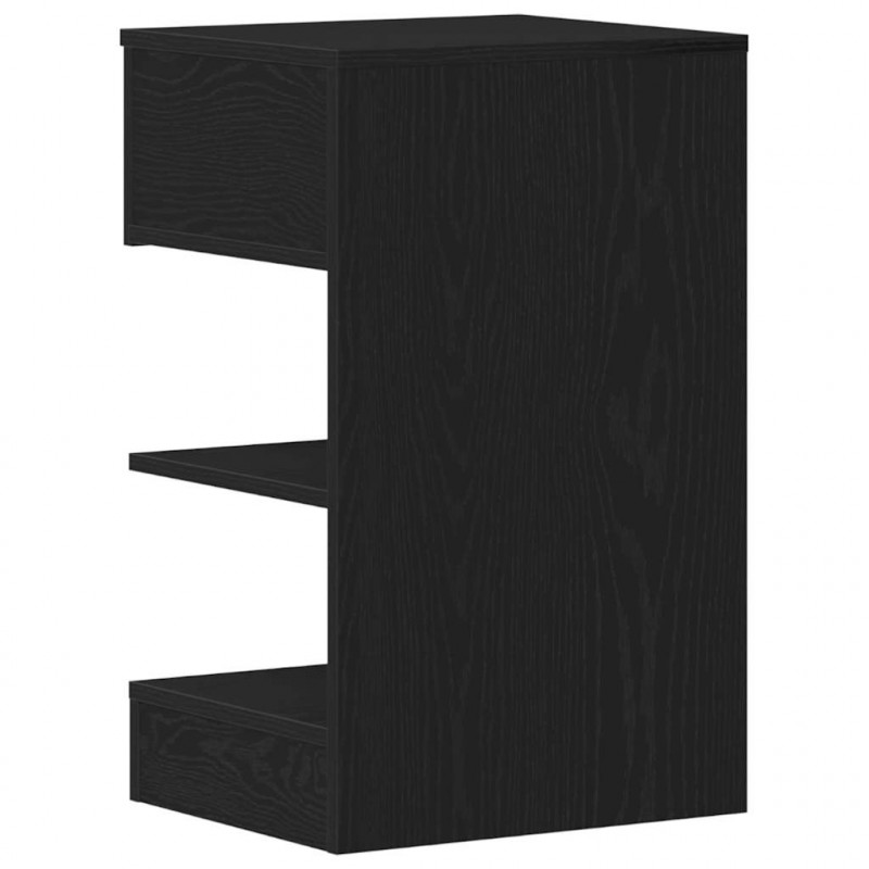 Szafka Nocna z szufladą 2 pcs Czarny Dąb 40 x 35 x 65 cm
