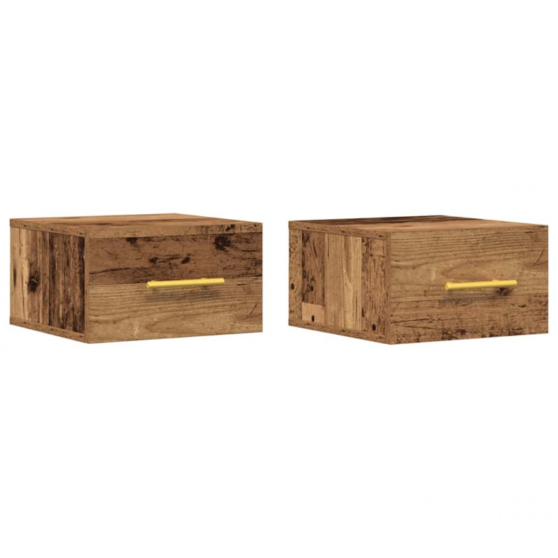 Szafka Nocna 2 pcs Stare drewno 35 x 35 x 20 cm