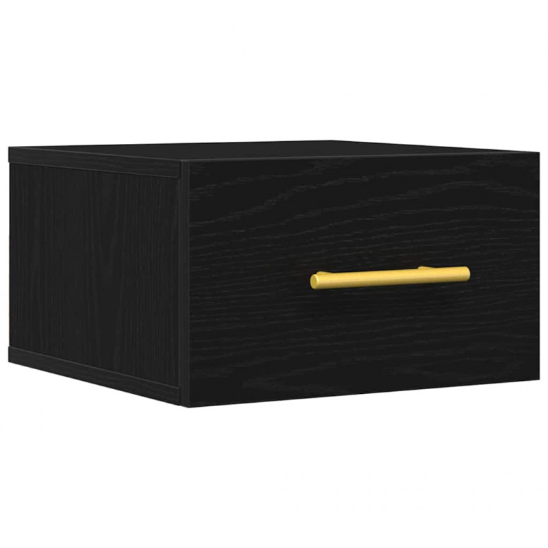 Szafka Nocna Czarny Dąb 35 x 35 x 20 cm Materiał drewnopochodny