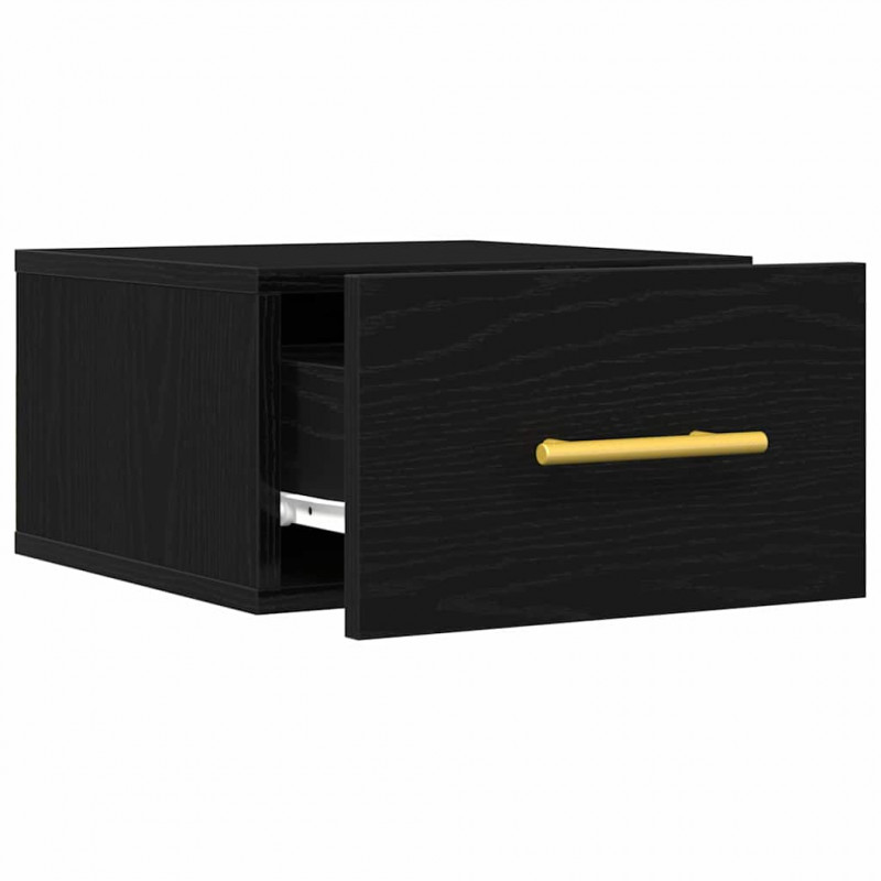 Szafka Nocna Czarny Dąb 35 x 35 x 20 cm Materiał drewnopochodny
