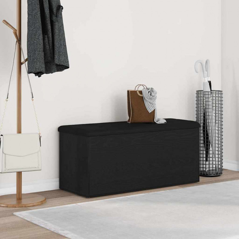 Ławka z miejscem do przechowywania Czarny dąb 102 x 42 x 45 cm