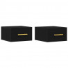 Szafka Nocna 2 pcs Czarny Dąb 35 x 35 x 20 cm