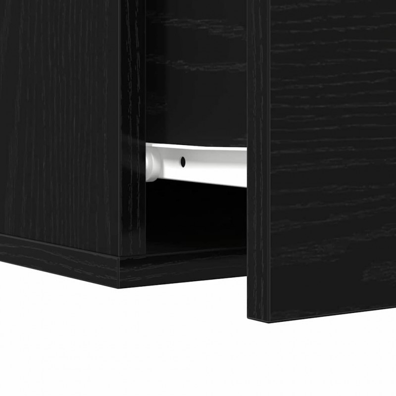 Szafka Nocna 2 pcs Czarny Dąb 35 x 35 x 20 cm