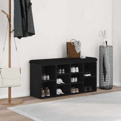 Ławka na buty z półką Czarny Dąb 102 x 32 x 50 cm