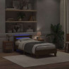 Ramka łóżka z LED Z zagłówkiem Dąb rzemieślniczy 90 x 200 cm