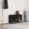 Ławka na buty Czarny 80 x 30 x 45 cm Materiał drewnopochodny
