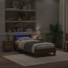 Ramka łóżka z LED Z zagłówkiem Dąb rzemieślniczy 90 x 190 cm