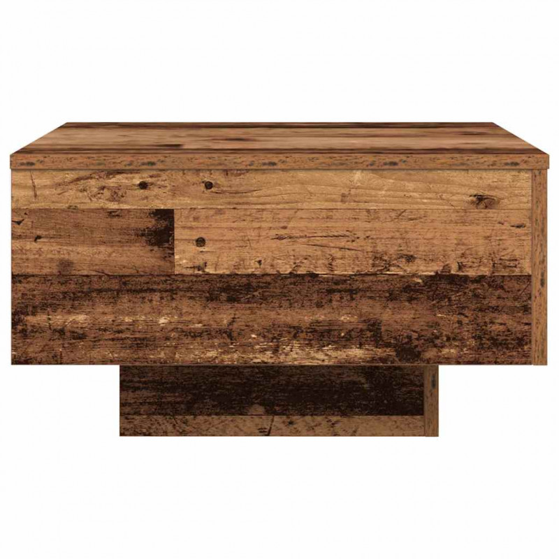 Stolik kawowy Ze LED Lights Stare drewno 55 x 55 x 31 cm
