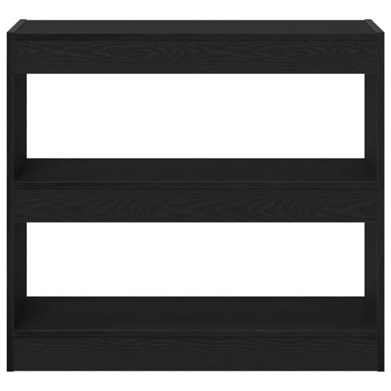 Szafka na książki 2 pcs Czarny Dąb 80 x 30 x 72 cm