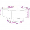 Stolik kawowy Ze LED Lights Stare drewno 55 x 55 x 31 cm