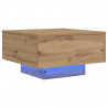Stolik kawowy Ze LED Lights Dąb rzemieślniczy 55 x 55 x 31 cm