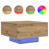 Stolik kawowy Ze LED Lights Dąb rzemieślniczy 55 x 55 x 31 cm