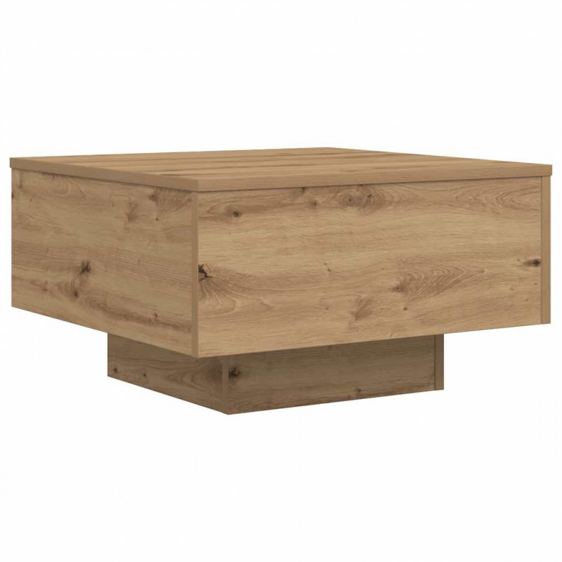 Stolik kawowy Ze LED Lights Dąb rzemieślniczy 55 x 55 x 31 cm
