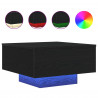 Stolik kawowy Ze LED Lights Czarny Dąb 55 x 55 x 31 cm