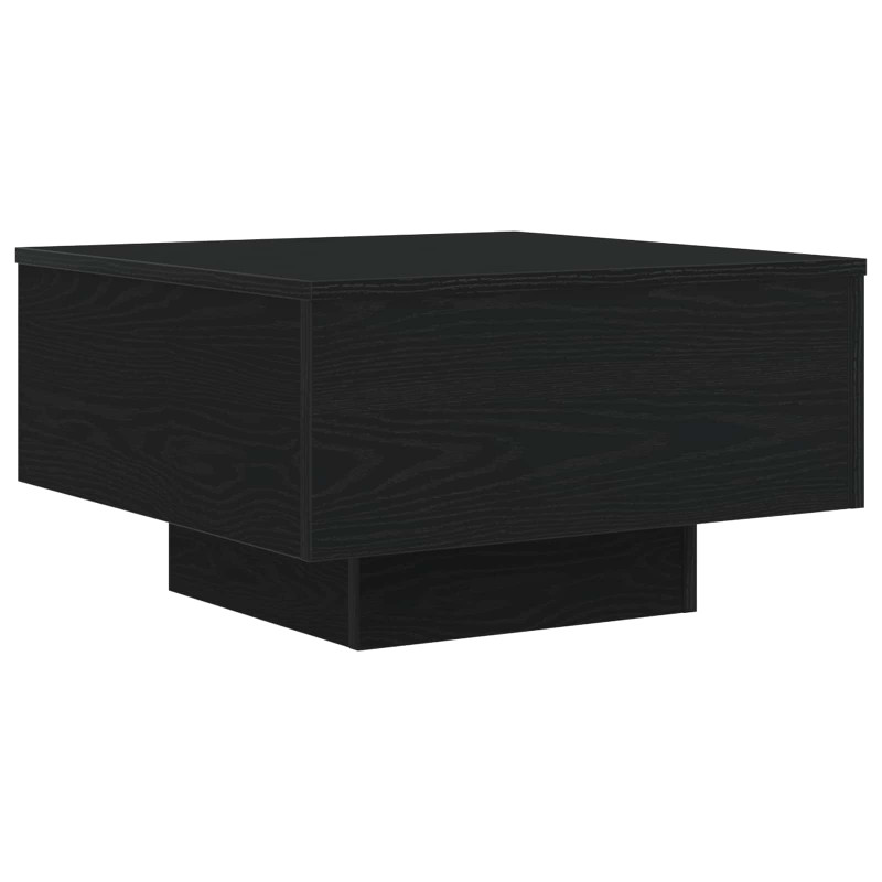 Stolik kawowy Ze LED Lights Czarny Dąb 55 x 55 x 31 cm