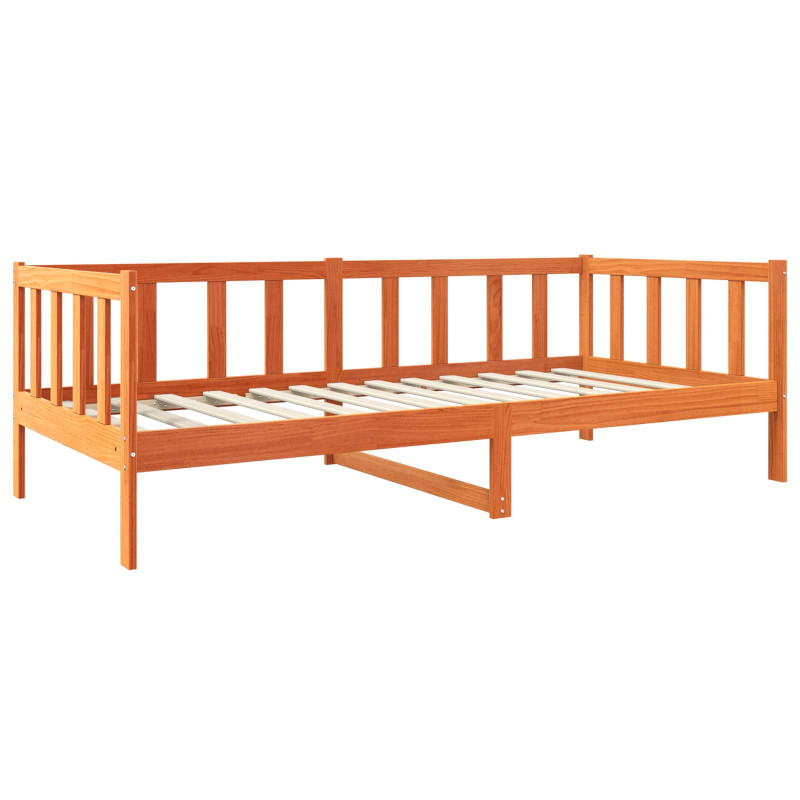 Ramka łóżka Woskowy Brąz 90 x 190 cm Lite drewno sosnowe