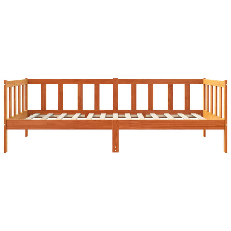 Ramka łóżka Woskowy Brąz 90 x 190 cm Lite drewno sosnowe