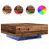 Stolik kawowy Stary drewno i niebieski 80 x 80 x 31 cm