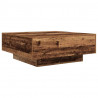 Stolik kawowy Stary drewno i niebieski 80 x 80 x 31 cm