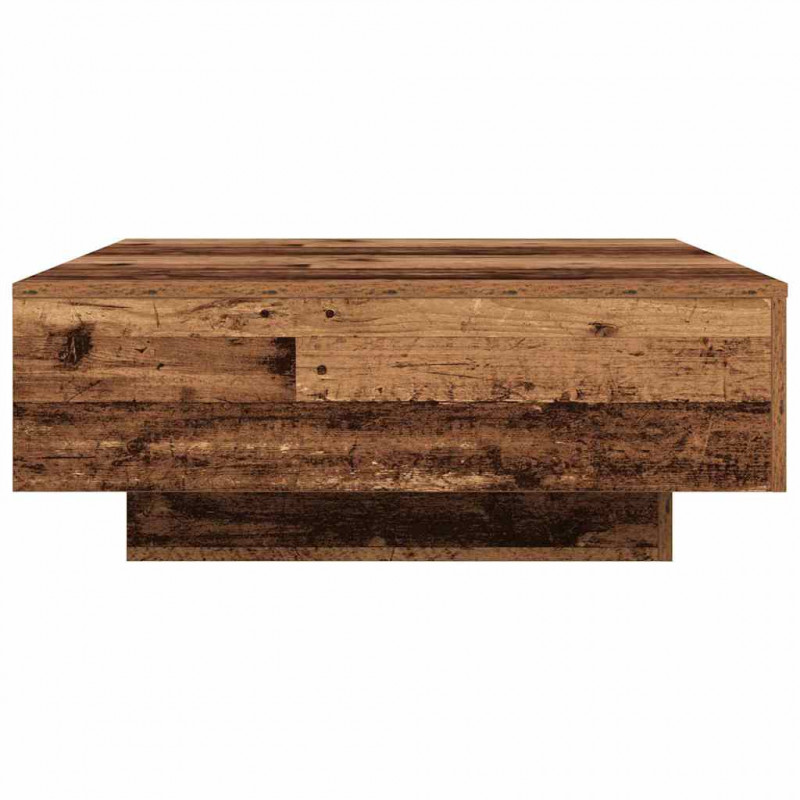 Stolik kawowy Stary drewno i niebieski 80 x 80 x 31 cm