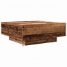 Stolik kawowy Stary drewno i niebieski 80 x 80 x 31 cm