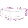 Stolik kawowy Stary drewno i niebieski 80 x 80 x 31 cm