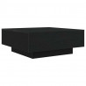 Stolik kawowy Ze LED Lights Czarny Dąb 80 x 80 x 31 cm